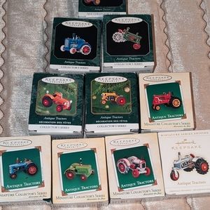 Hallmark antique tractors miniature collection series.